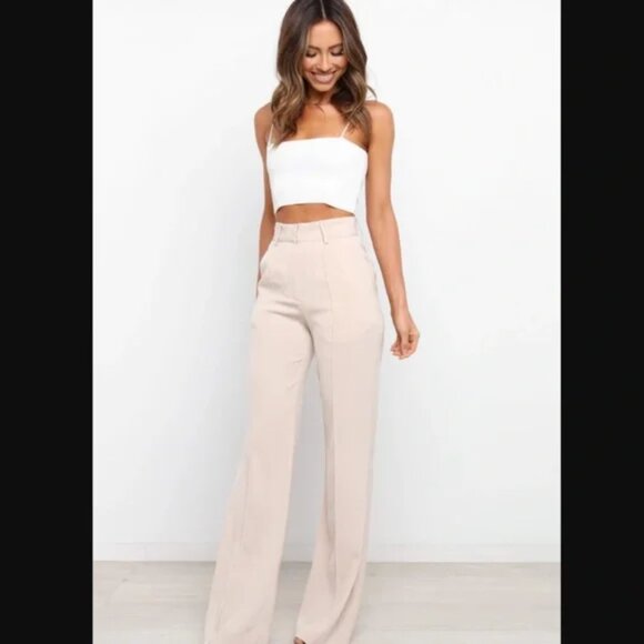 Petal & Pup SNDYS Burland Beige Wide Leg Pants XS - Picture 2 of 12